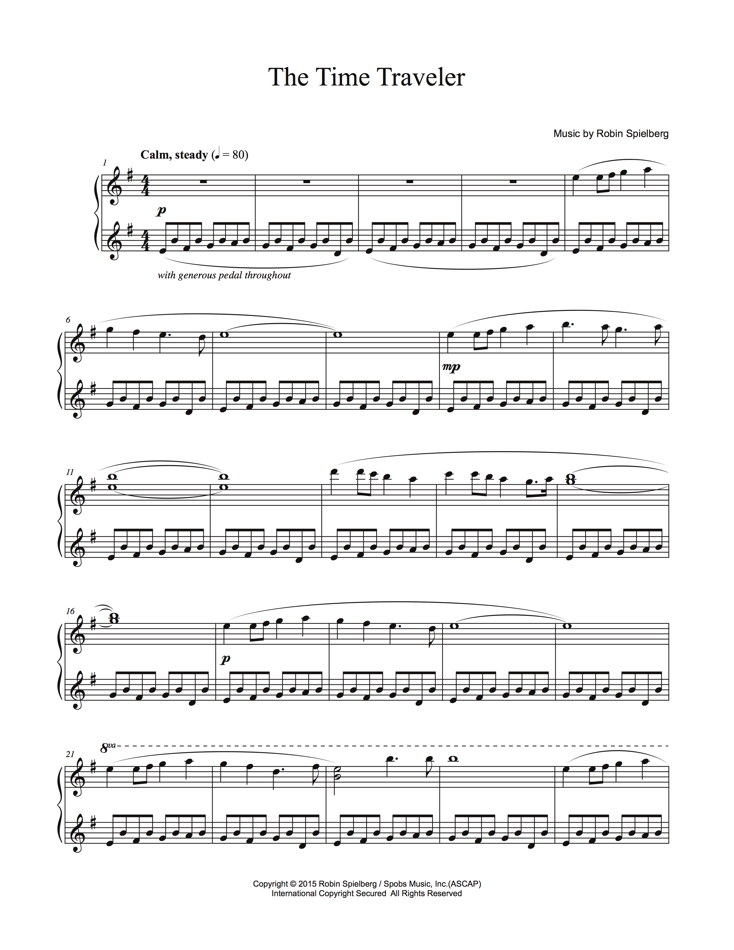 secret time travel piano sheet pdf